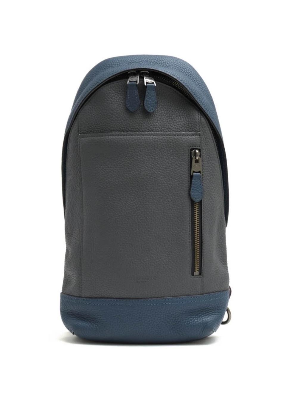 Coach Two-Tone Leather Sling pack in Gray & Blue